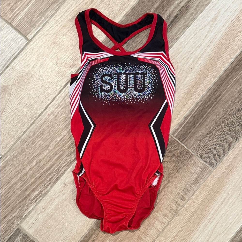 Red SUU GK Leotard Tank EUC AS